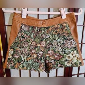 Flying Tomato Woven Pleather Shorts